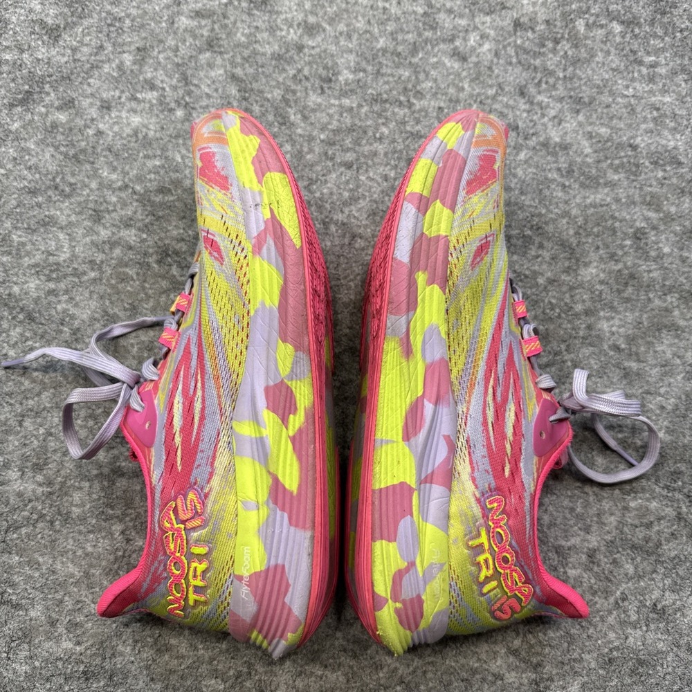 Asics Noosa Tri 15 running shoes women's 9 hot pink yellow tie dye sneakers mesh - Picture 6 of 14